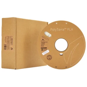 PolyTerra fehér PLA filament csomagolással